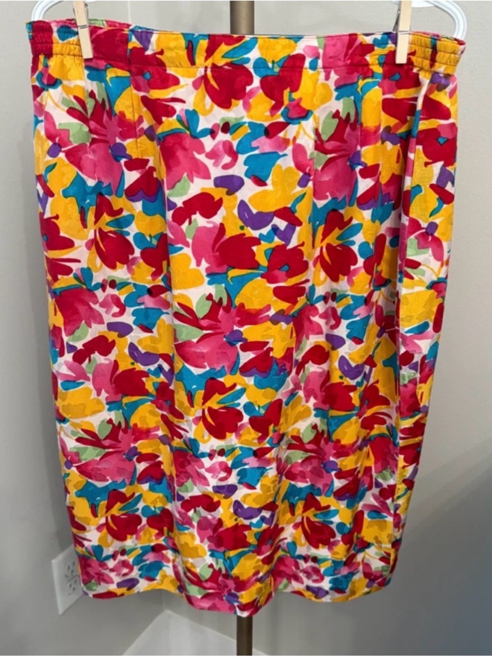 VTG Anne Crimmins for UMI Collecton 100% Silk Made in Hong Kong Sz 16 33” Waist